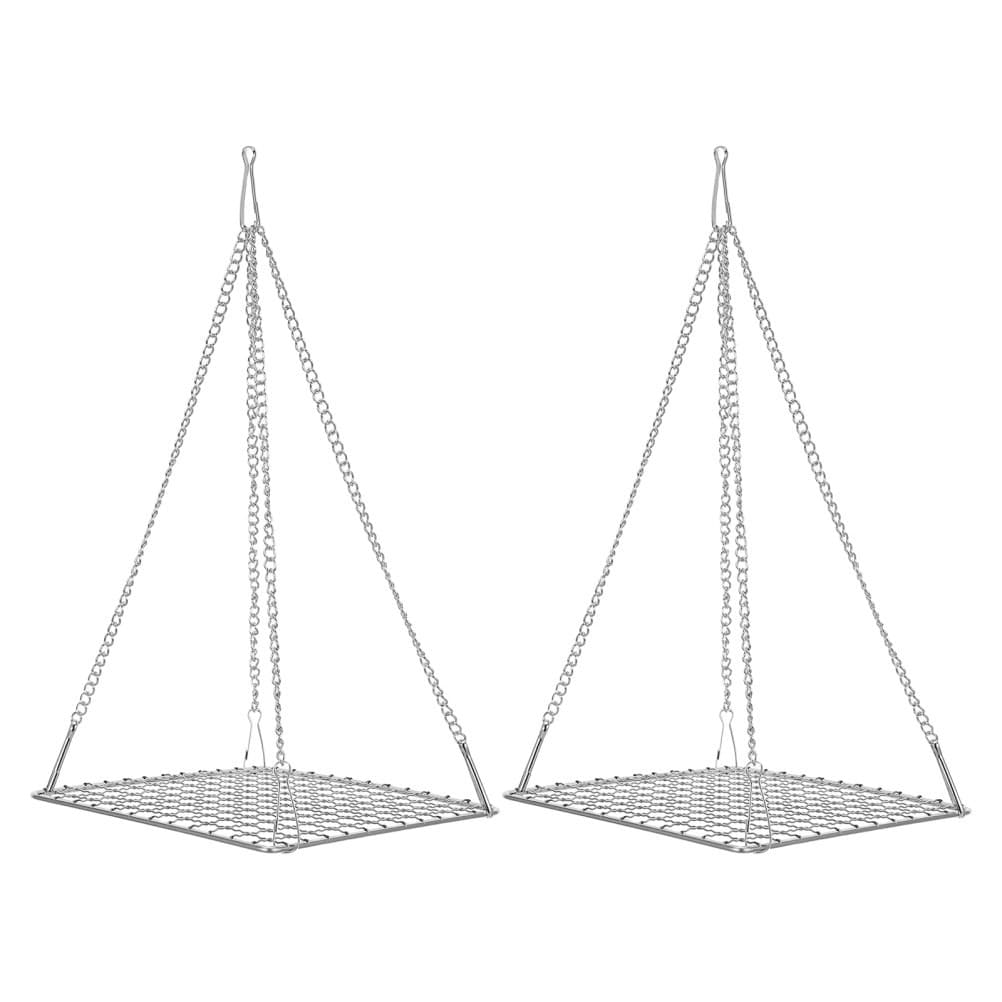 2Pcs Stainless Steel Herb Drying Rack for Home Silver Durable Hanging Mesh
