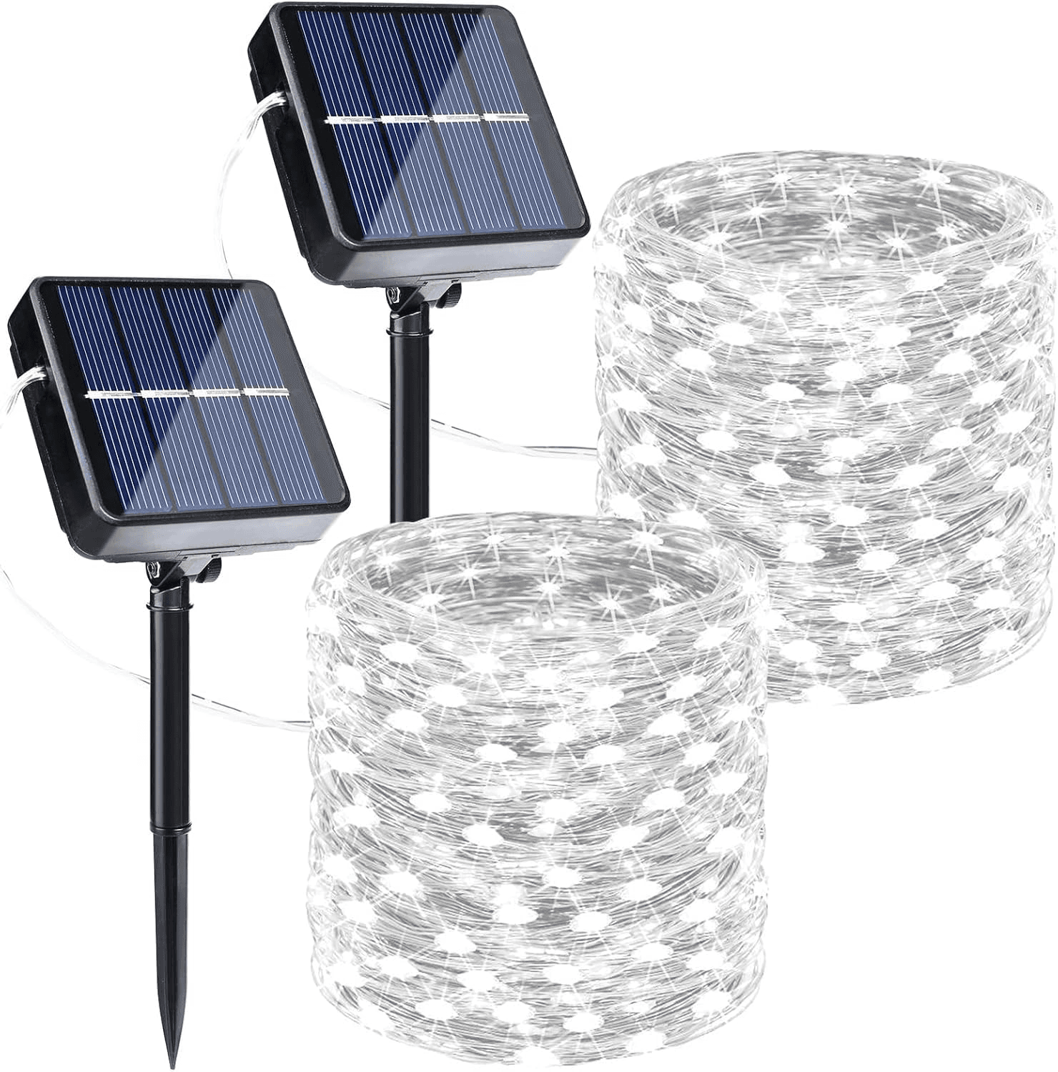 Solar String Lights Outdoor| 2 Pack Total 80FT 240 LED Solar Powered Garden Ligh