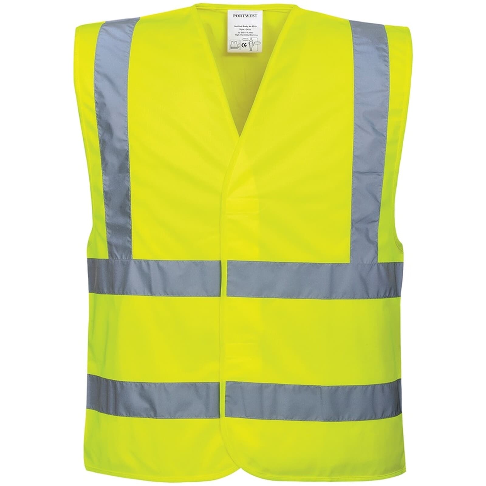 Yellow High Visibility Safety Vest - EN471 XXL / XXXL - Portwest C470YERXX/3X
