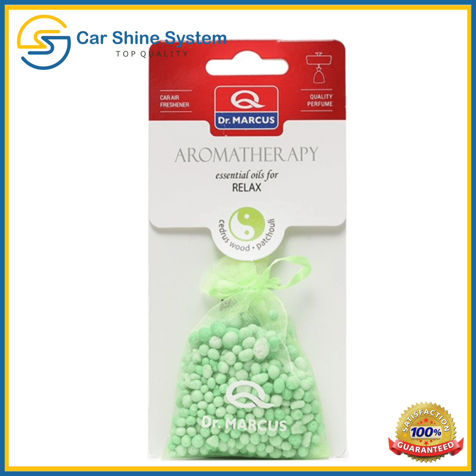 Hanging Fresh Bag Car Air Freshener Aromatherapy Essential Oils Cedar Wood Relax