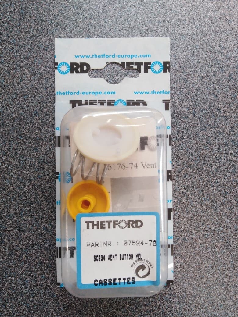 THETFORD CARAVAN CASSETTE AND PORTA POTTI TOILET VENT BUTTON ASSEMBLY - NEW