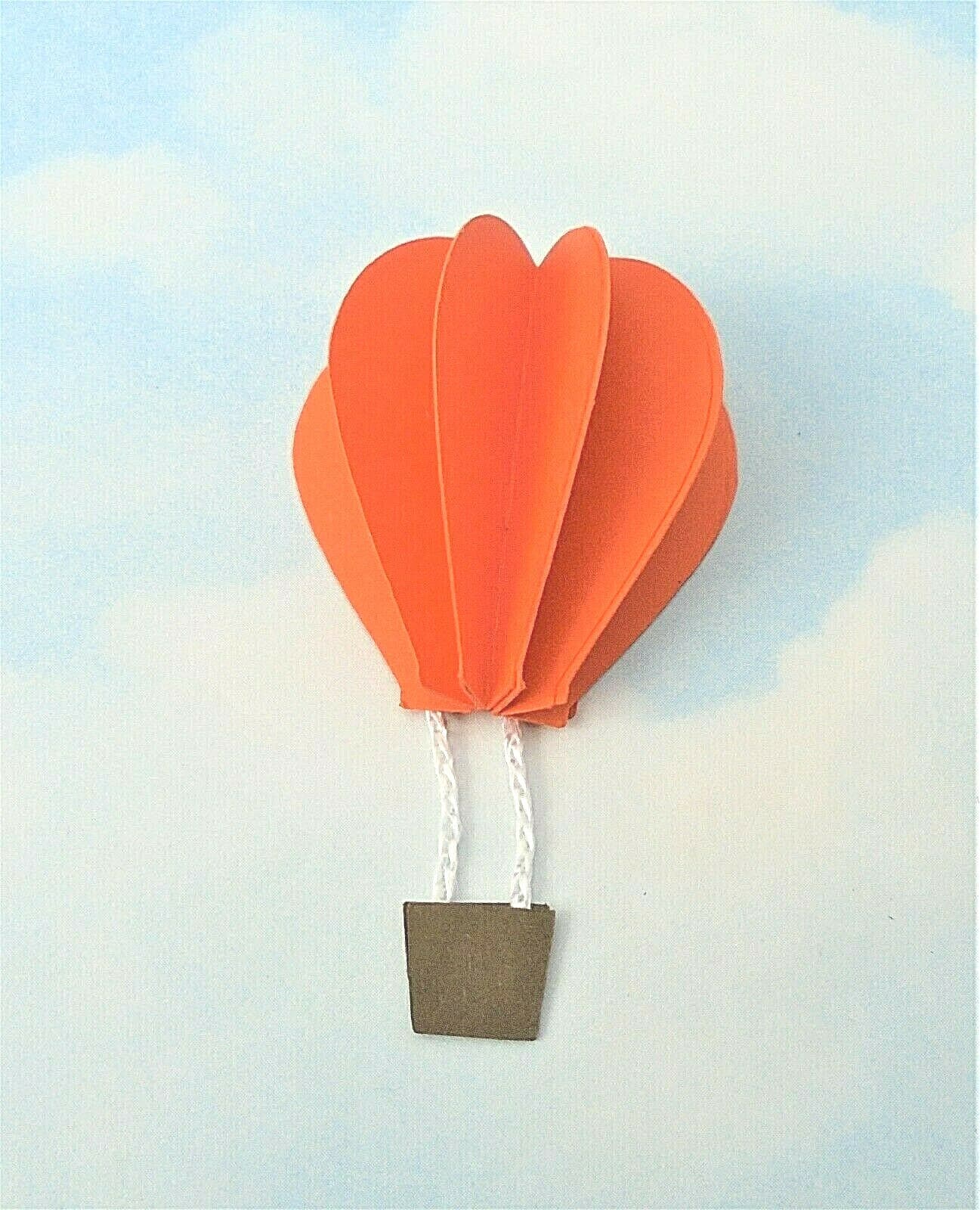 Die Cut cuts 3D Hotair balloon x 3 choice of colour flat back ***KIT*** topper