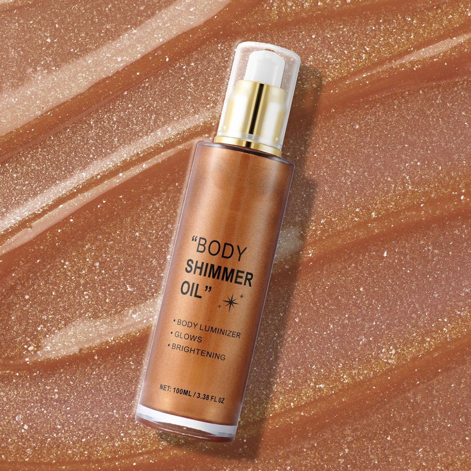 Long Lasting Body Highlighter Oil For Glowing Cheeks and Shoulders // view 2