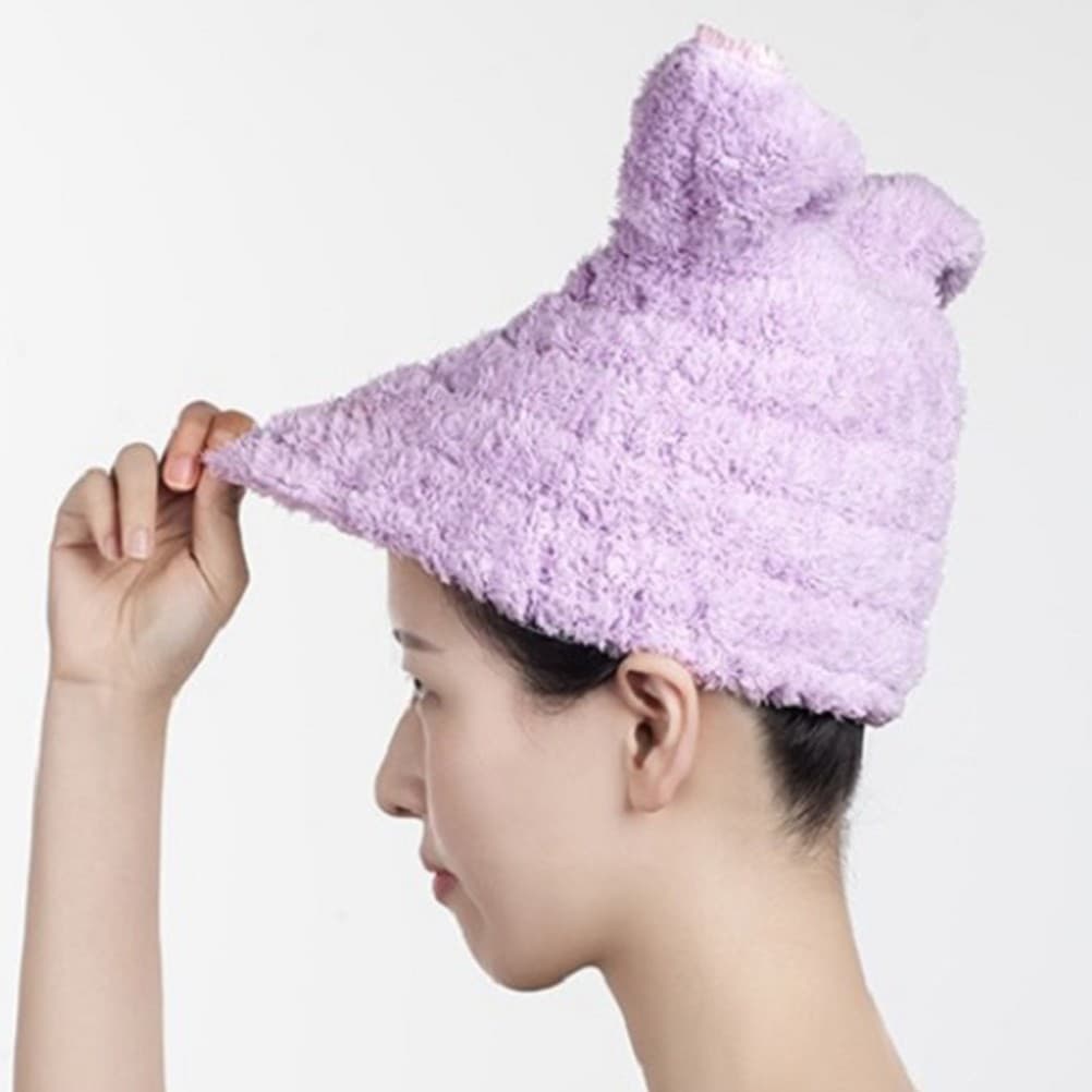 Thicken Bath Cap Shower Ear Covers Quick-Dry Bathroom Accessories