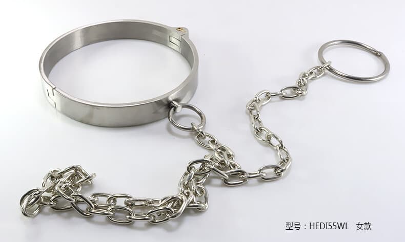 Heavy DUTY 304 Stainless Steel Lockable Neck Collar CHAIN BONDAGE