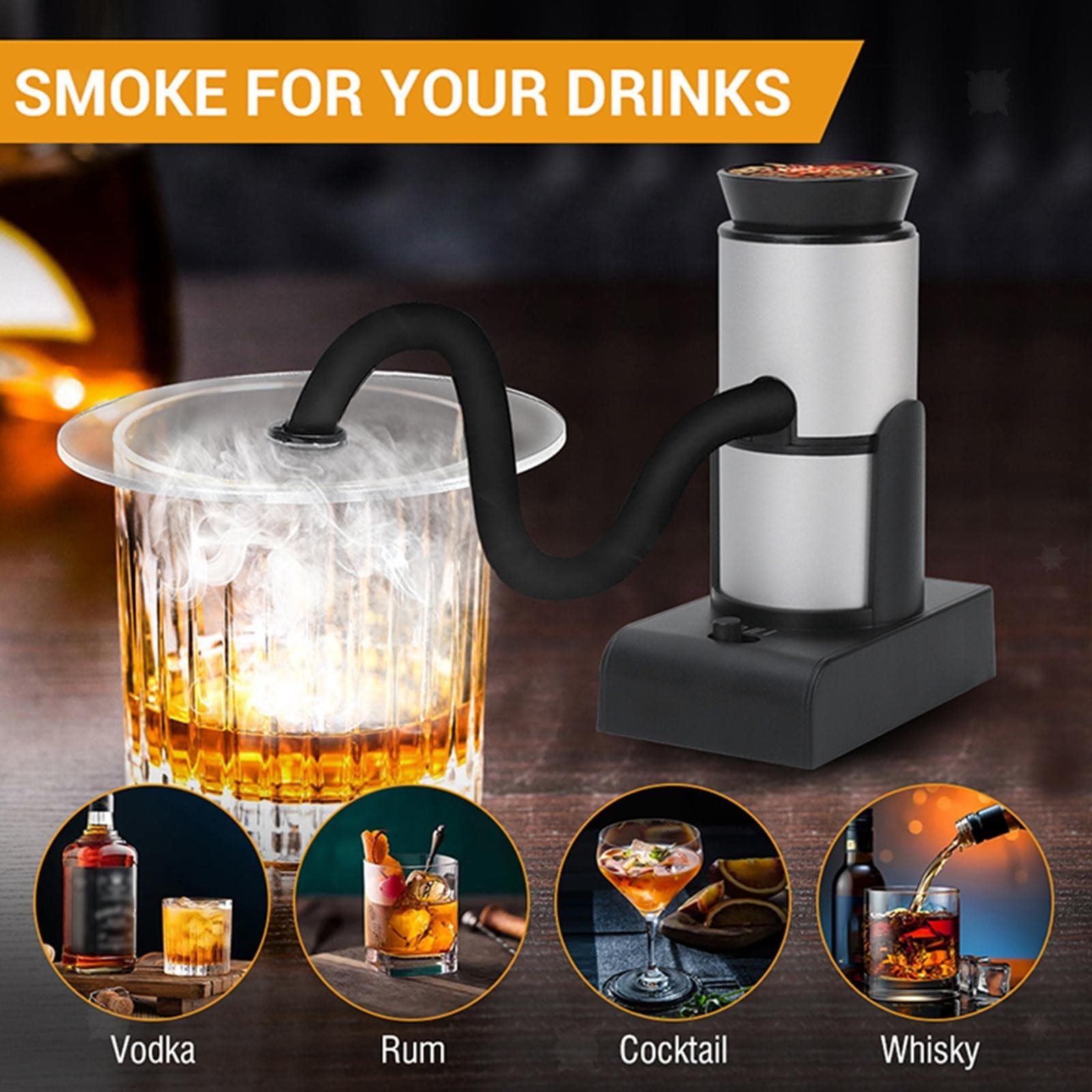 Drinks Foods Cold Food with Wood Chips and Cleaning Brush Electric Cooking Kit for