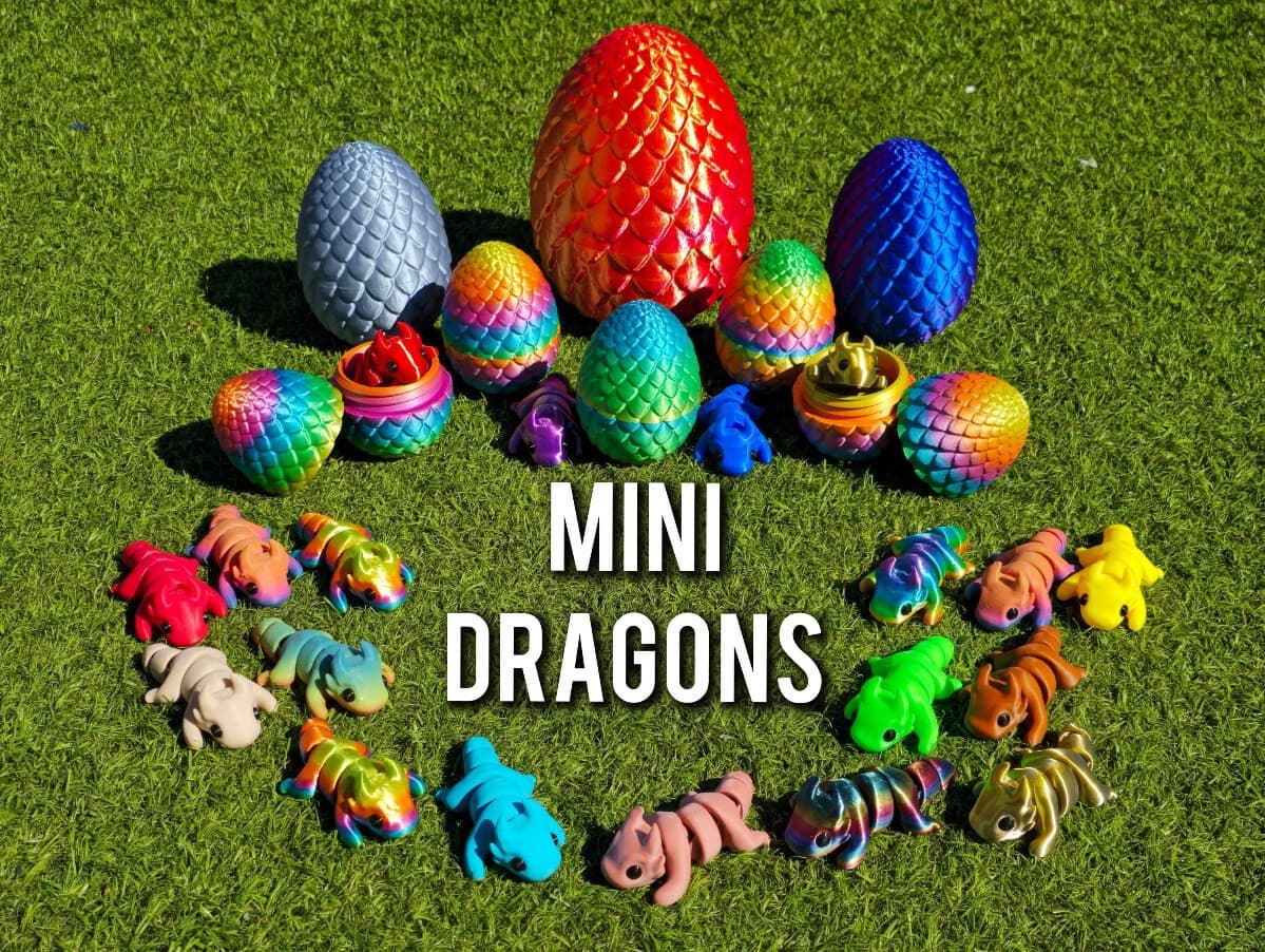 Mini Fidget Baby Dragon | Minis Fidgets | Articulated Colourful Figures Egg Gift