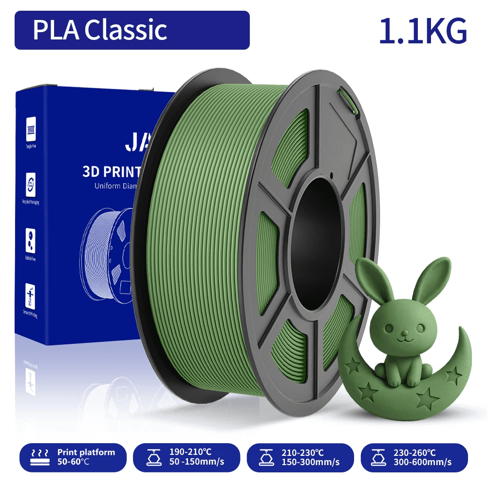 3D Printer PLA Filament 1.75mm High Speed Matte 1.1KG Roll FDM Printing Material
