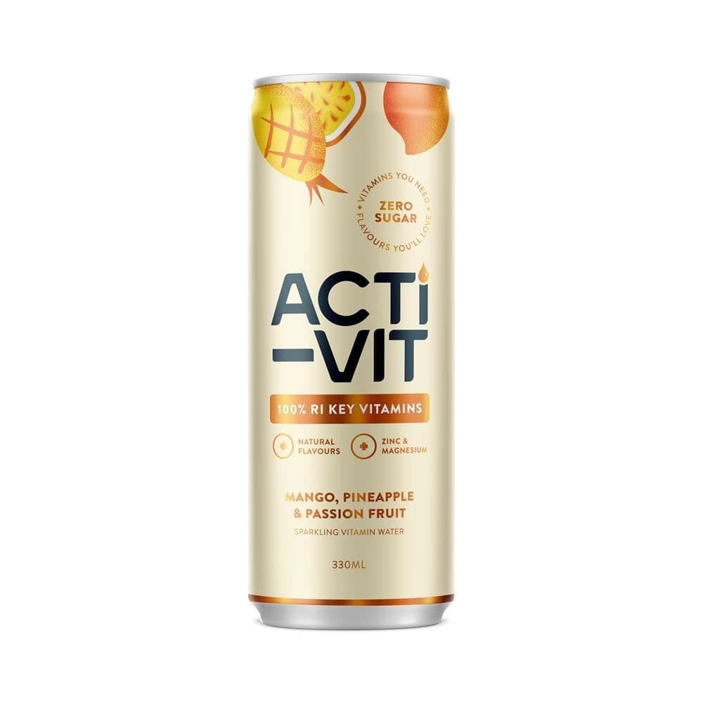 ACTIPH Water Tropical Acti-vit 330ml - 4 Pack