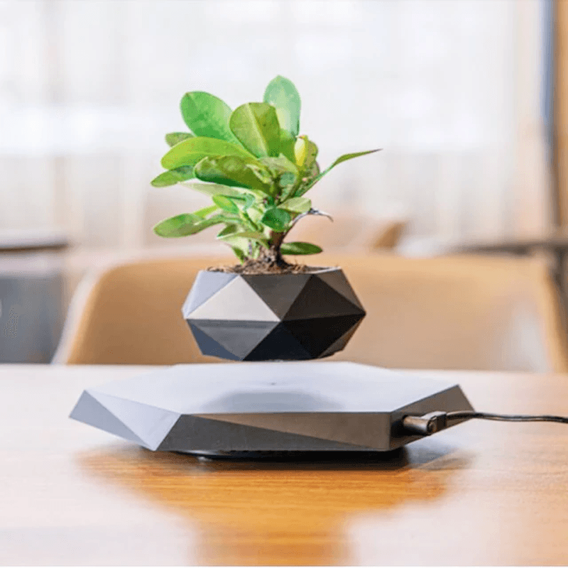 Levitating Air Bonsai Pot Rotation Flower Pot Planters Magnetic Suspension Float