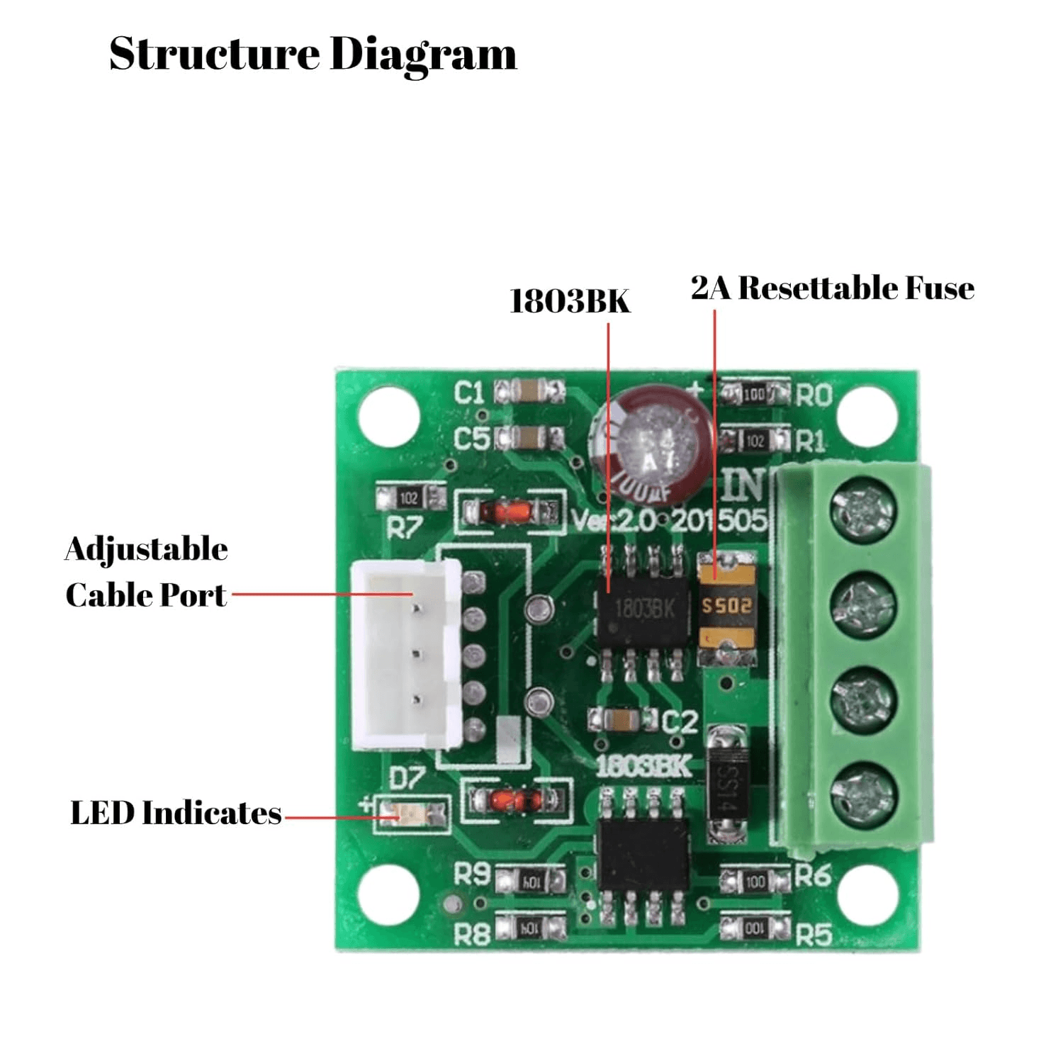 DC 12V Motor Speed Controller Adjustable Volt Low Voltage DC 1.8V to 15V 2A Mini view 2
