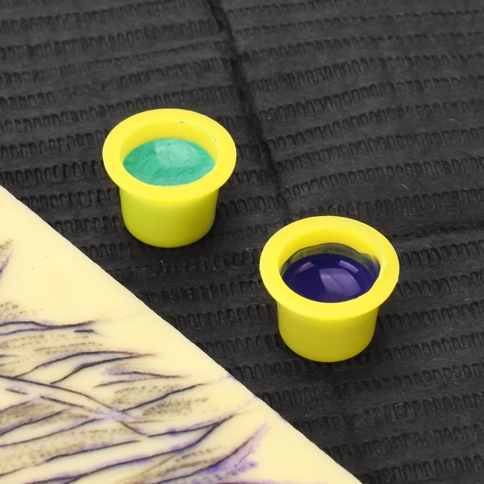 Tattoo Ink Mixer And 1000 Yellow Pigment Cups 3 Stainless Steel Stands 5 Mixing
