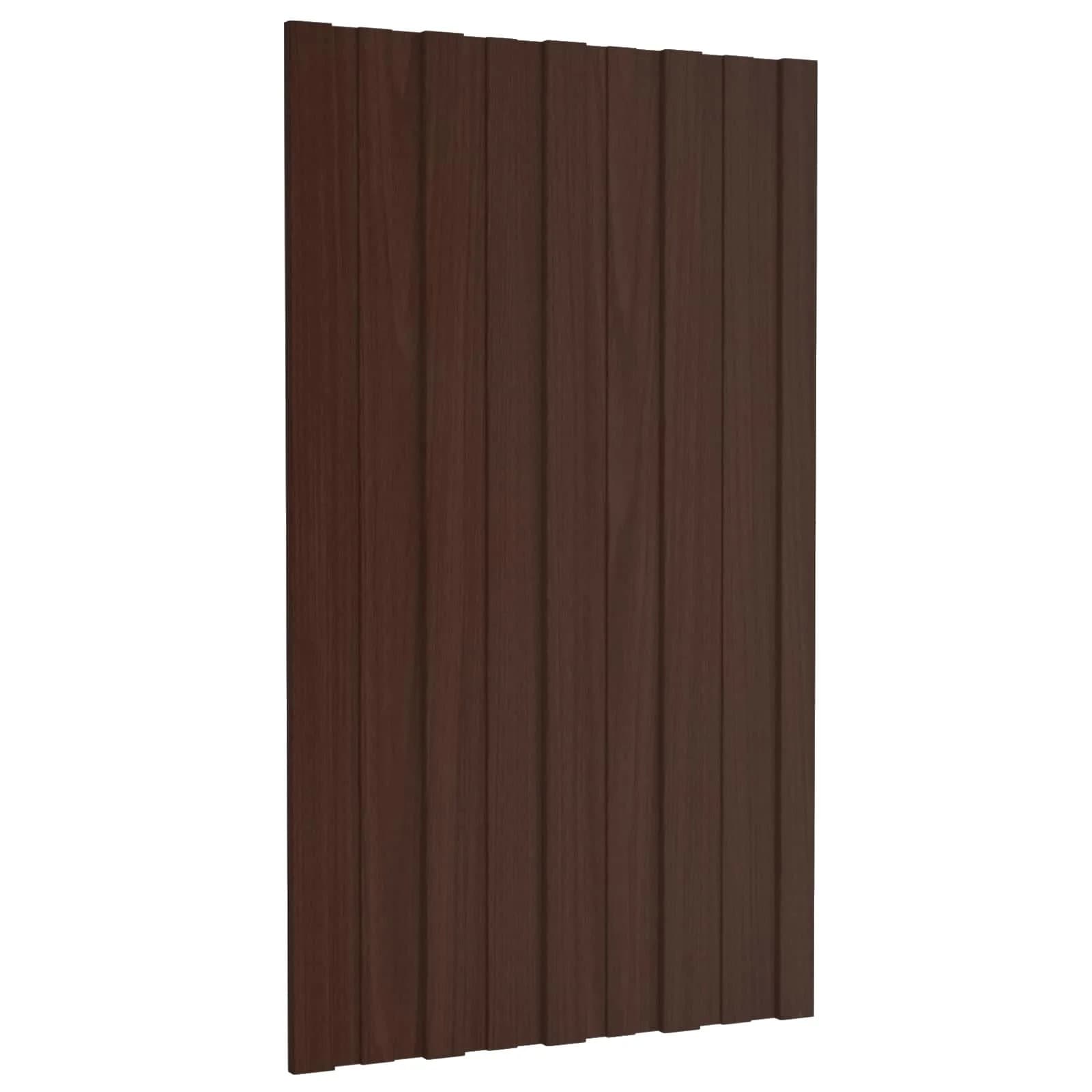 WALPLUS Brown Galvanised Steel Roof Panels 12 Pack 80 x 45 cm Metal Roofing