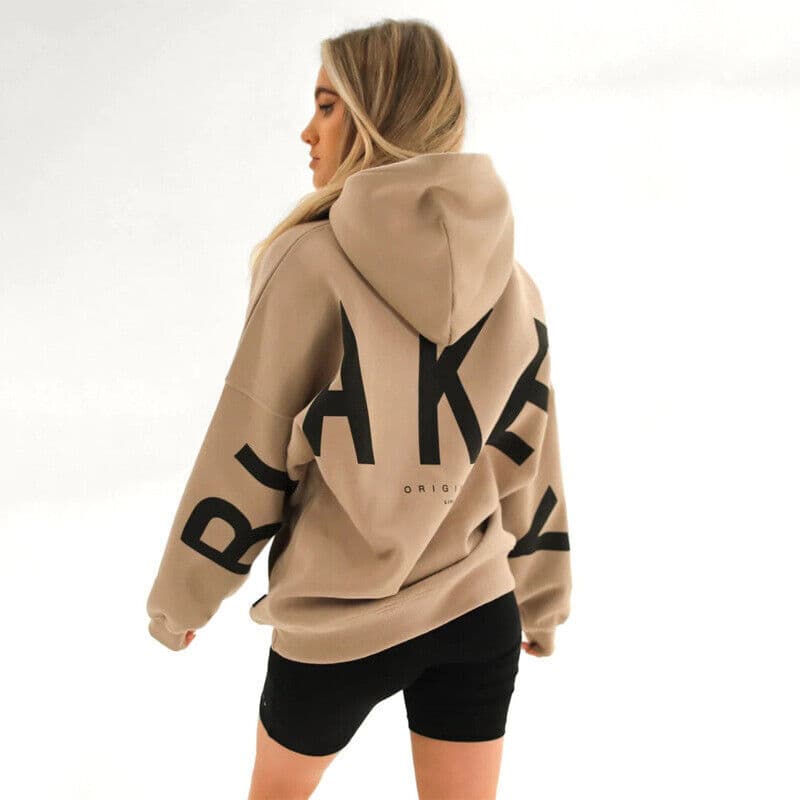 Womens Printed Sweatshirt Outdoor Long Sleeve Pocket Hoodie Daily Home Top