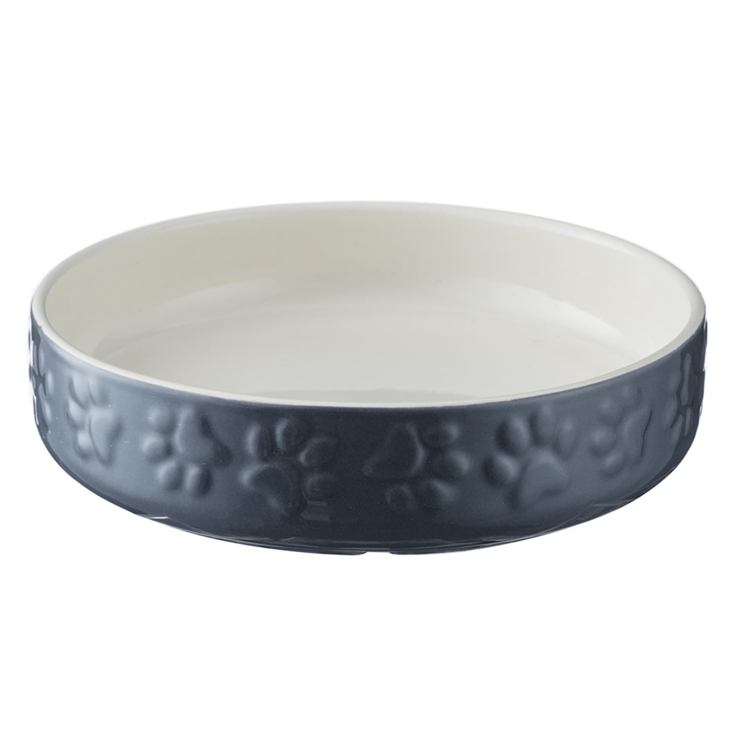 Mason Cash 13cm Grey Stoneware Cat Saucer Food Water Dish Bowl Pet Feeding Plate