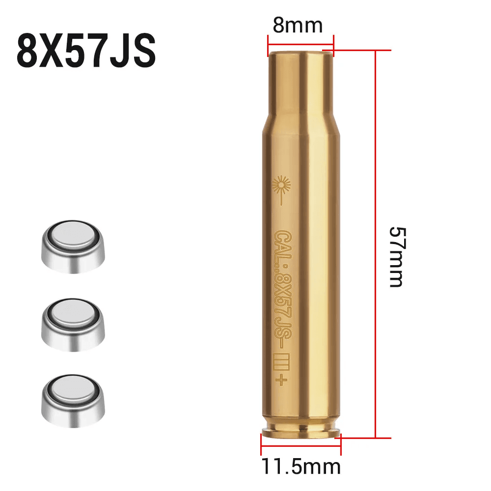 Laser Bore Sighter .22LR .177 .223Rem 9Mm/.38Spl 300WIN .30-06 8X57JS Barrel for