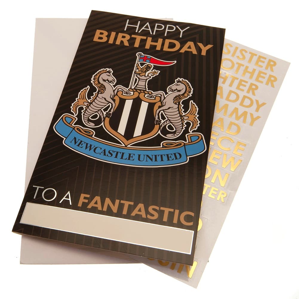 Newcastle United FC - Birthday Card Personalised - Cards  Gift Wrap - J300z