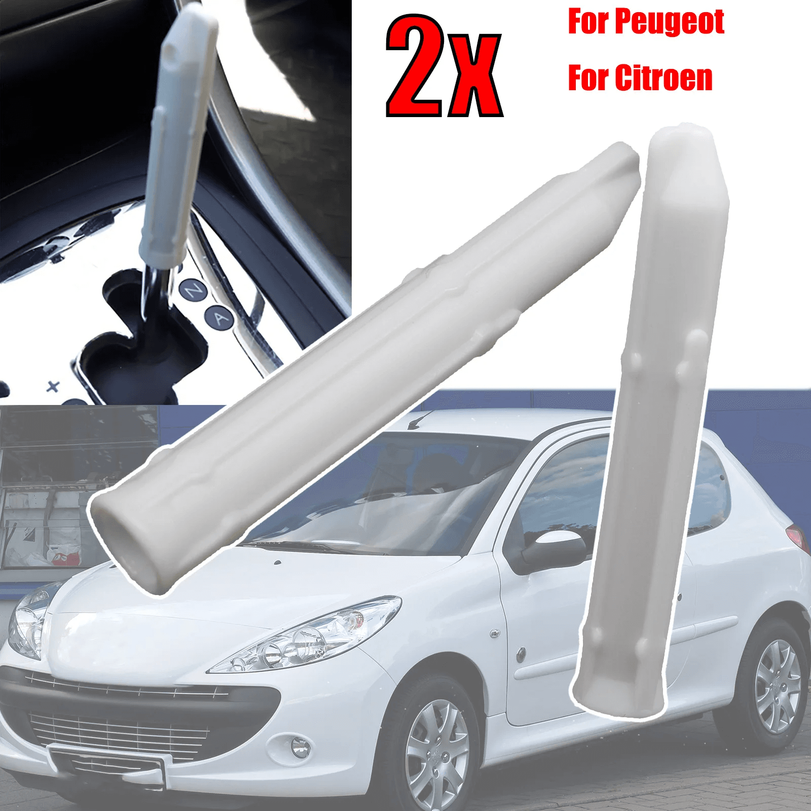 2X Adapter for Peugeot 206 207 407 Citroen C2 C3 MK1 Automatic Gear Knob Stick S view 2
