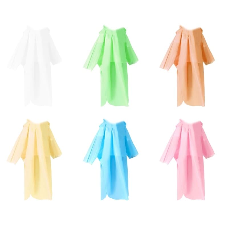6pcs Disposables Raincoats Thickened Waterproof Outdoor Travel Onepiece Ponchos