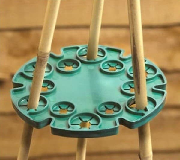 Wigwam Cane Grip Support Bamboo Sticks Holder| for beans and tall veg crops