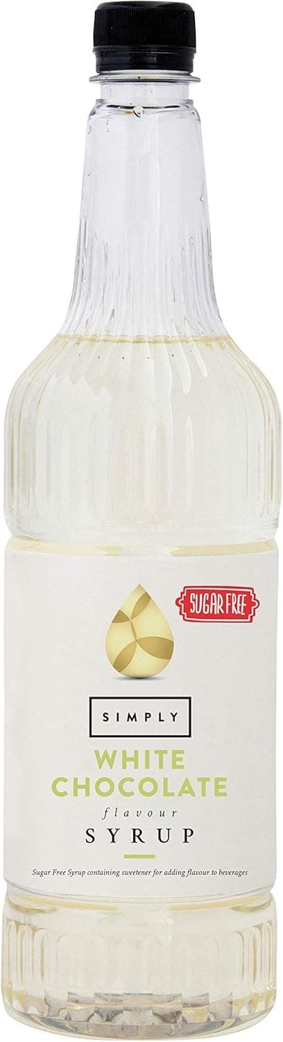Simply Sugar Free White Chocolate Syrup| Low Calorie| Vegan and Nut Free Flavoure