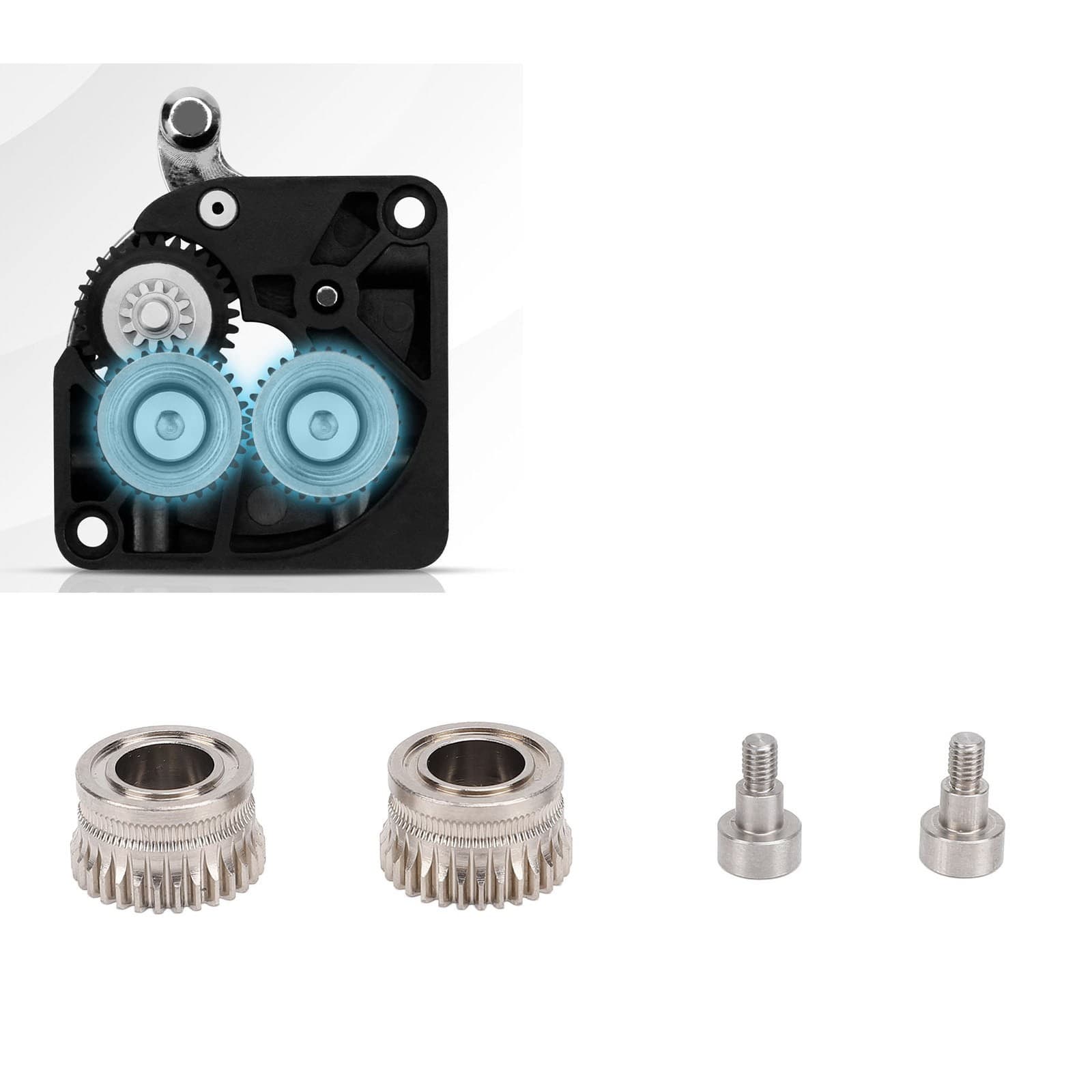Extruder Gear Kit Set Hardened Steel Ni Plated All Metal High Hardness Replaceme view 2