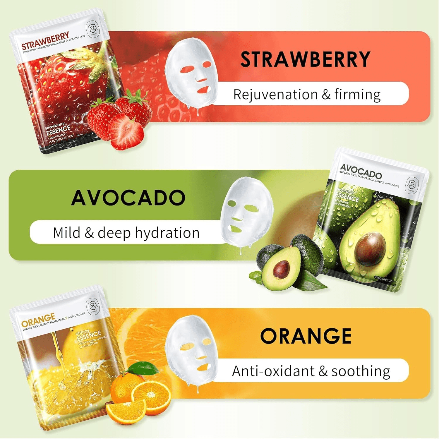 12 Pcs Face Mask| Hydrating Face Masks Skincare| Face Masks Gift Set for a Lot o view 2