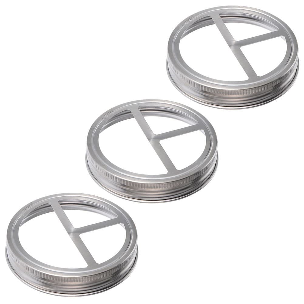 3 Pcs Jar Lids Tooth Brush Holder Toothbrush Bottle Canning Wide Mouth