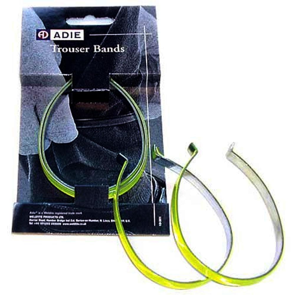 Cycle trouser clips Fluorescent steel Bike ankle bands Hi Viz yellow