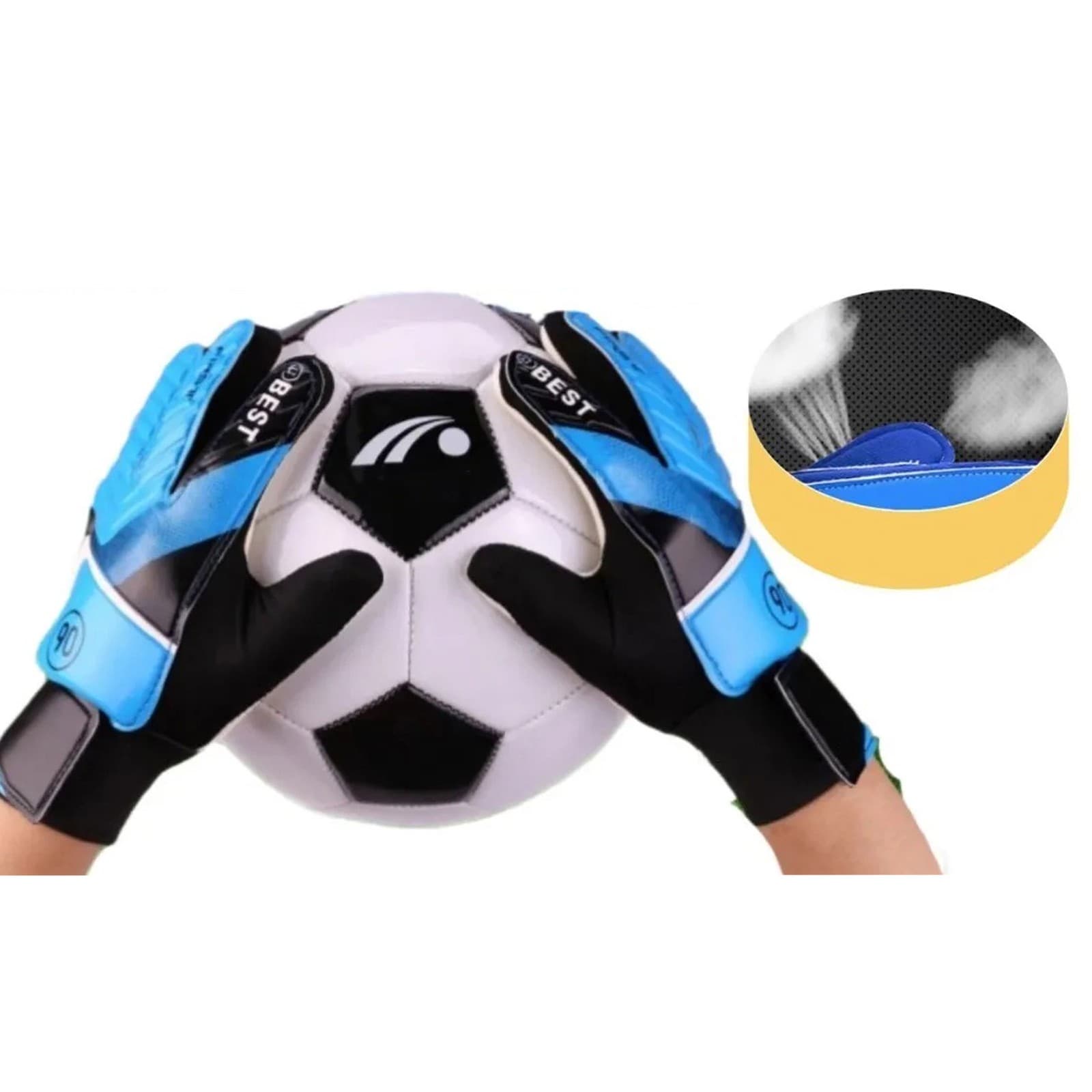 (Blue 17‑18cm)2PCS Children Goalkeeper Anti Collision Football Goalk MA