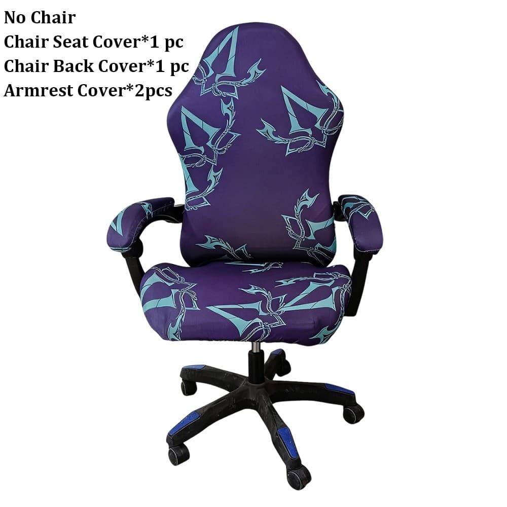 Stretchy Gaming Chair Covers Breathable Chair Cover Set  for Office Home