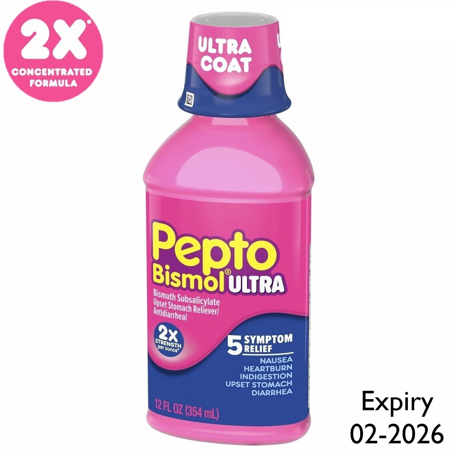 Pepto Bismol Ultra Nausea Heart Burn Indigestion| Stomach Diarrhea Relief 354ml