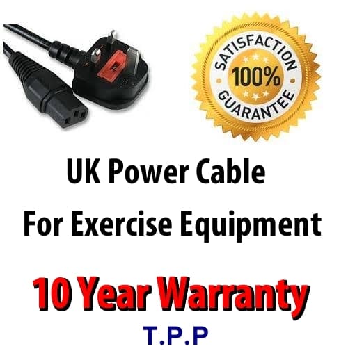 UK Mains Power Lead Cable Cord For Cross Trainer Rowing Machine Exercise Bike