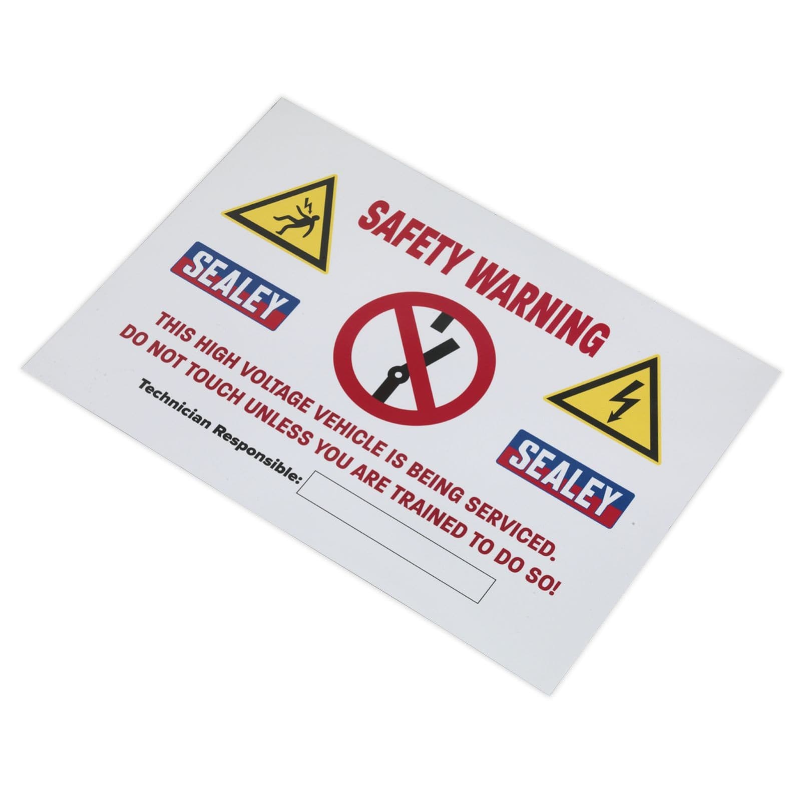 1x Sealey Hybrid/Electric Vehicle Warning Sign - HYBRIDSIGN