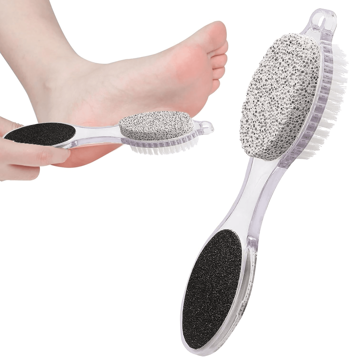 Pedicure Foot File and Callus Remover for Hard Skin,Cleaning Pumice Stone 4 in 1