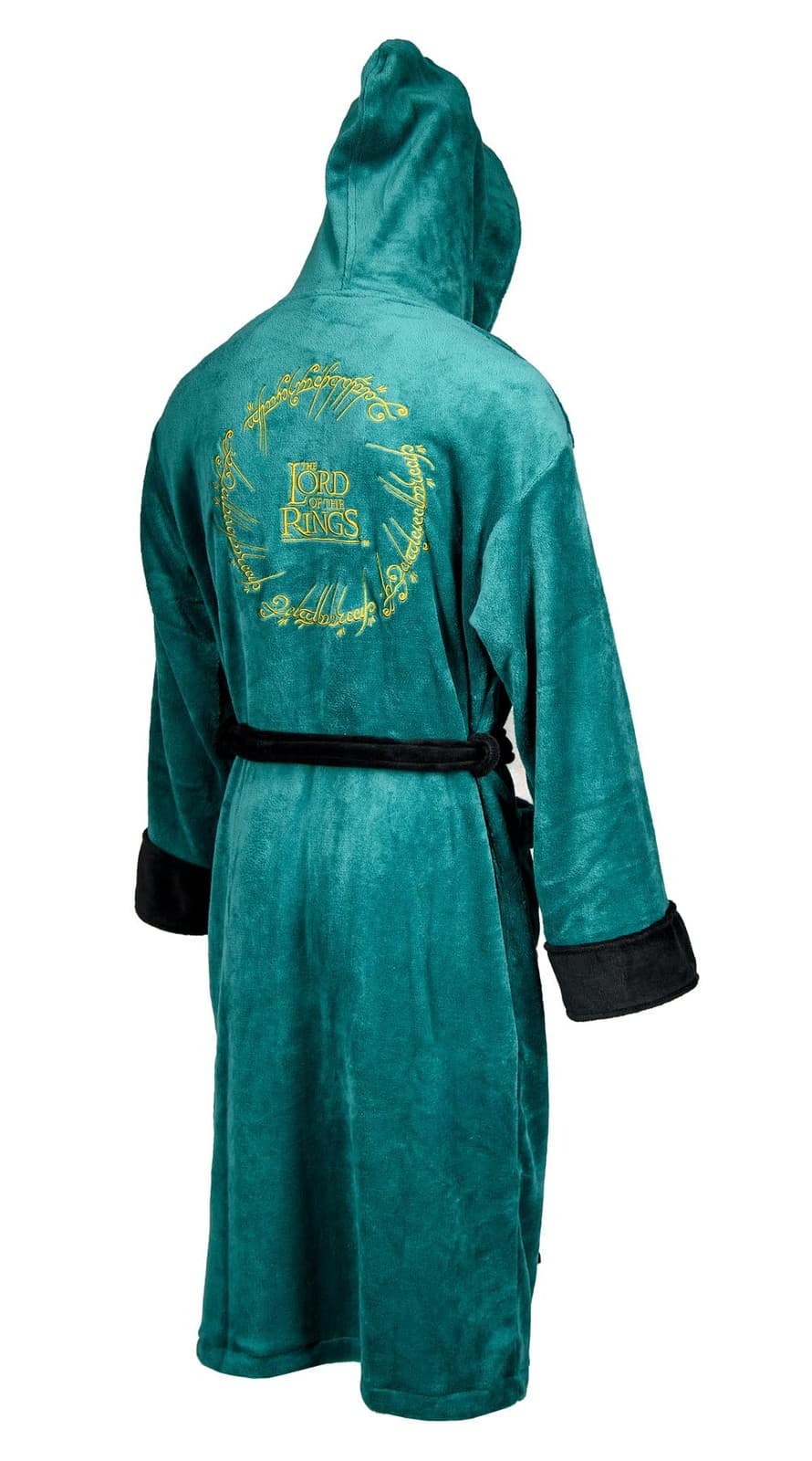 Groovy Lord Of The Rings Fleece Bathrobe Elven Green and Gold Clothing NEW