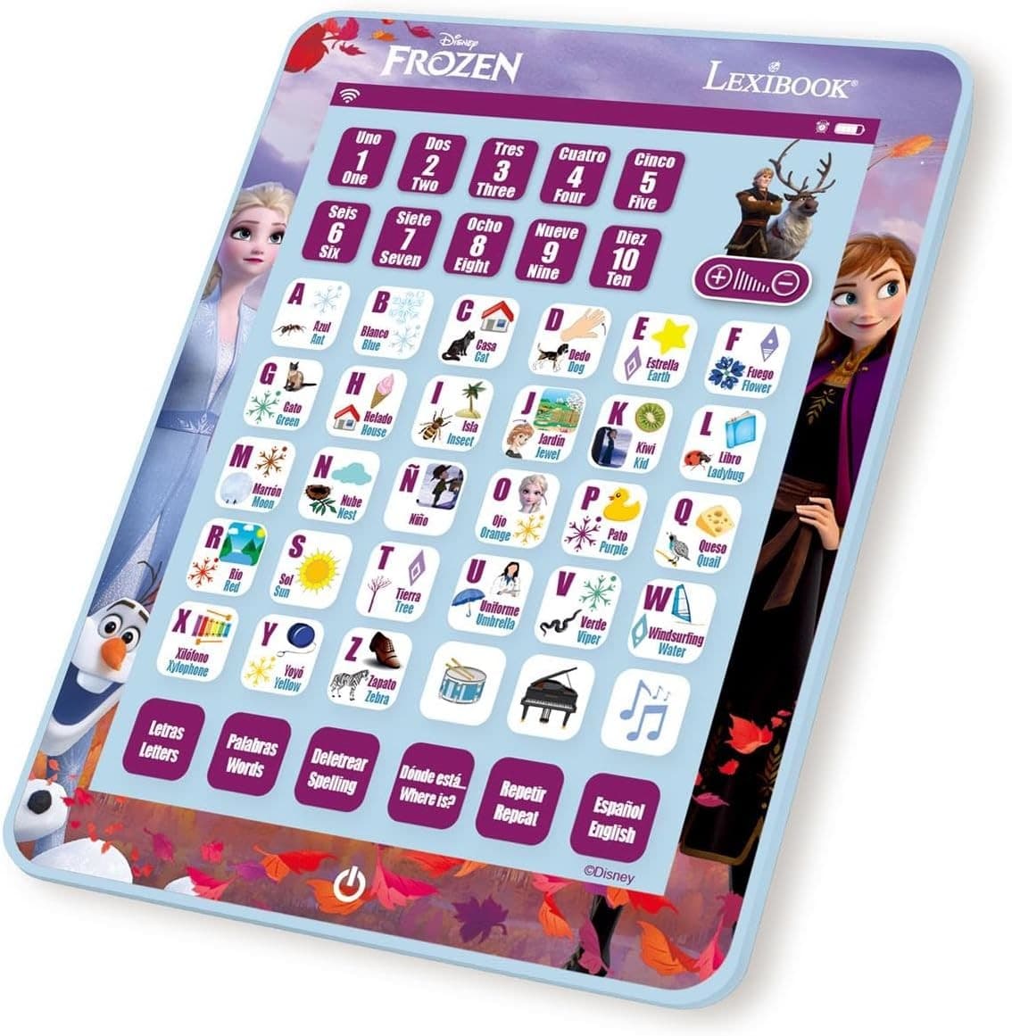 Lexibook JCPAD002FZi2 JCPAD Disney Frozen Educational Bilingual Tablet| Learn Le