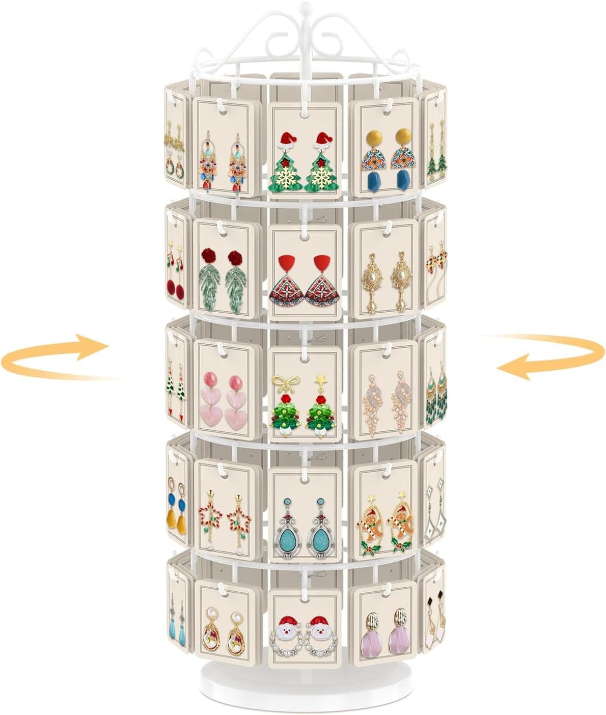 EsLuker.ly Earring Holder Organizer Rotating Display Tree Stand| Adjustable Hei