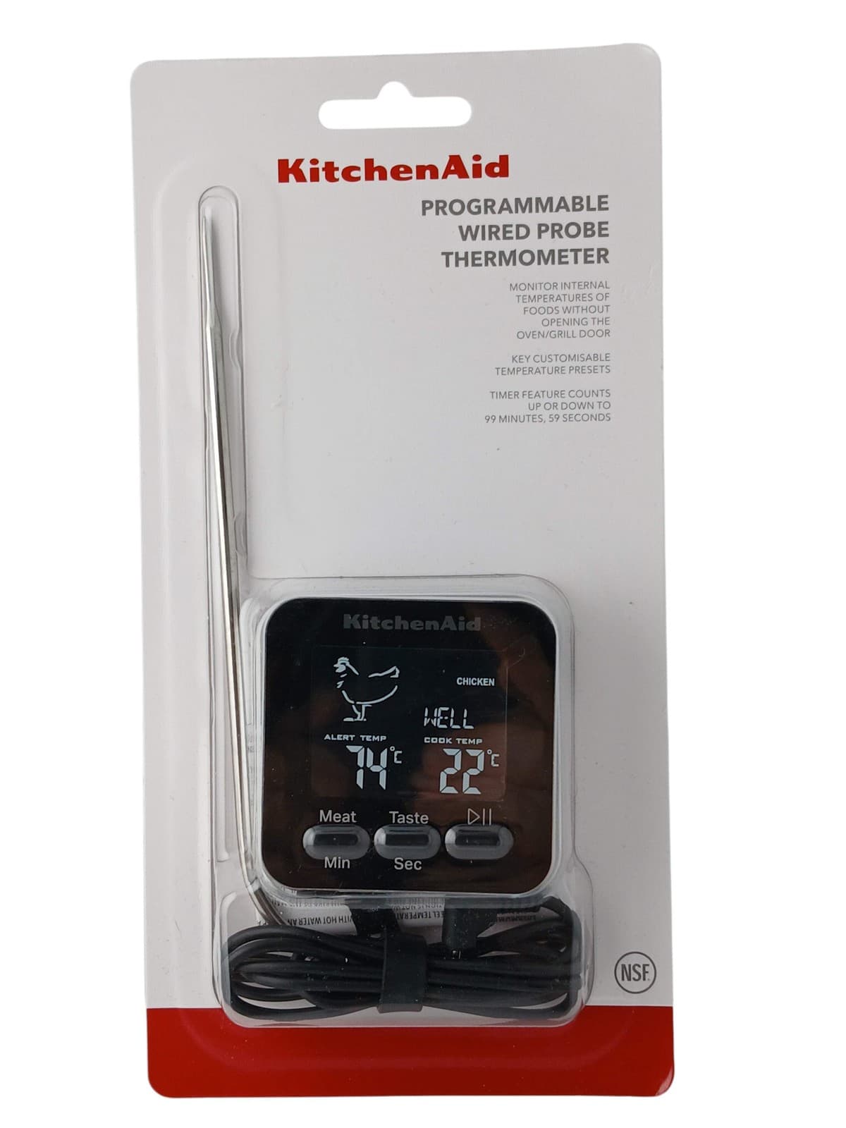 KitchenAid Digital Kitchen Thermometer With Timer and In-Oven Probe - BNIB