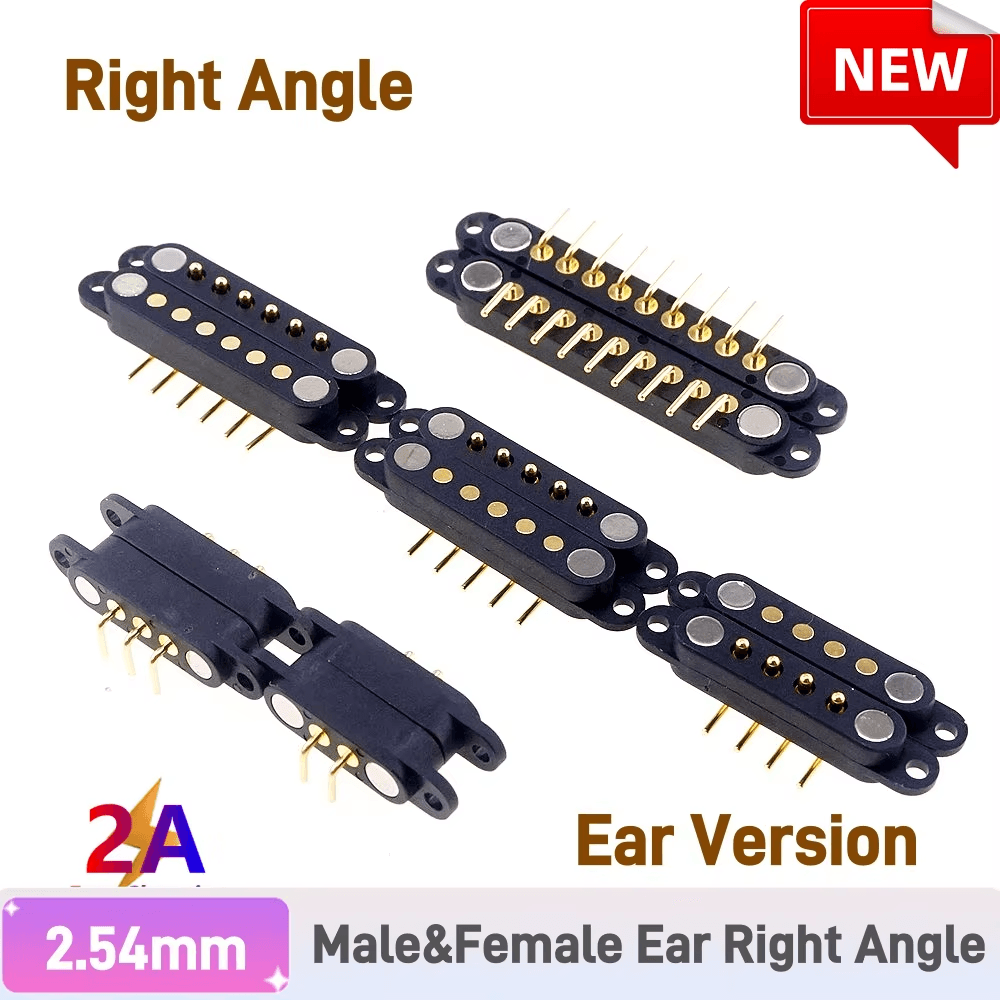 1/3/5 Pair Spring Loaded Pogo Pin Connector 2.54mm Pitch PCB