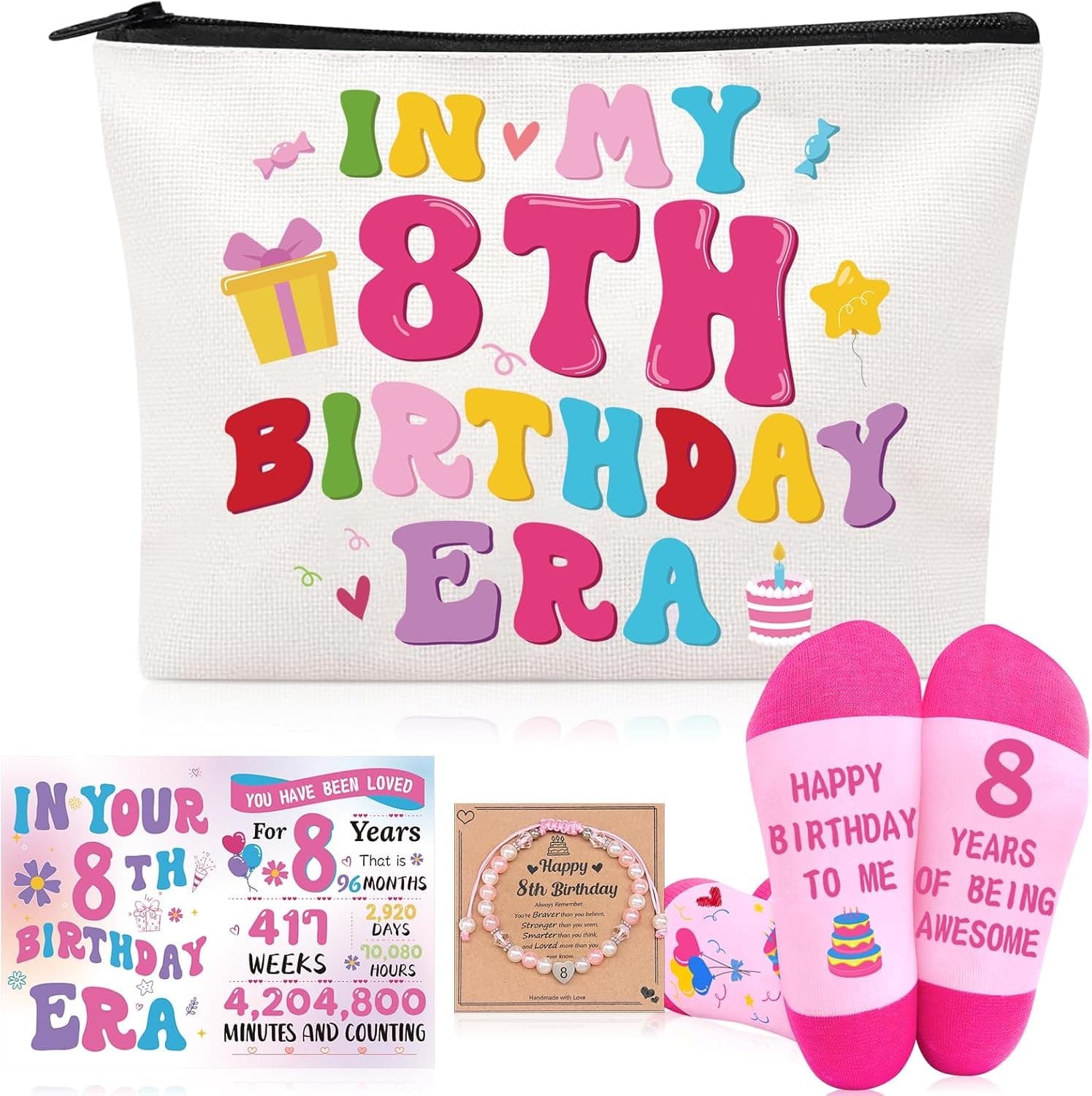 MOTONG 8th Birthday Gifts for Girls| Sweet 8 Year Old Girls Birthday Presents,