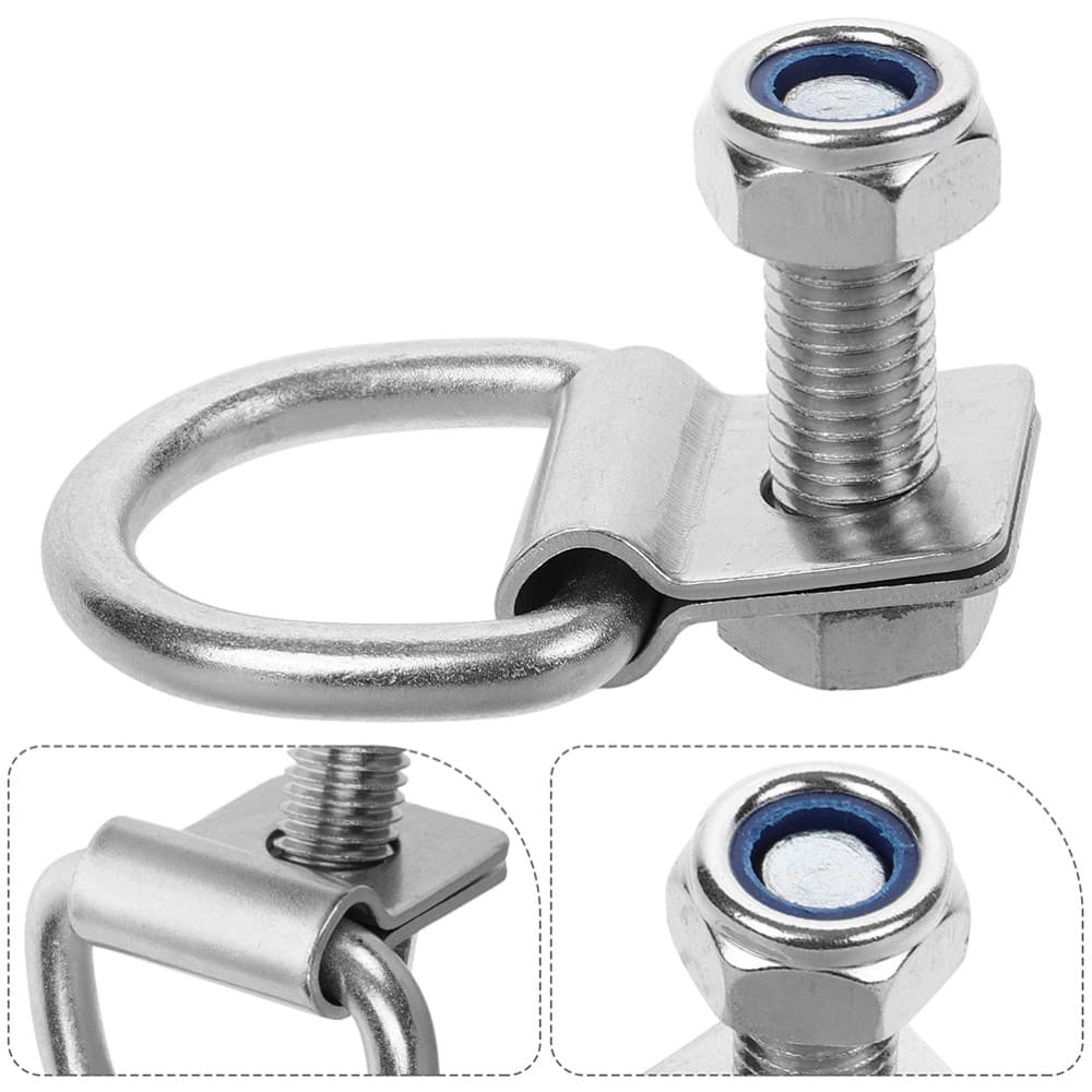 Heavy Duty Bolt On D Ring Tie Down Anchors Hooks for Trailers Trucks and Cargo view 2