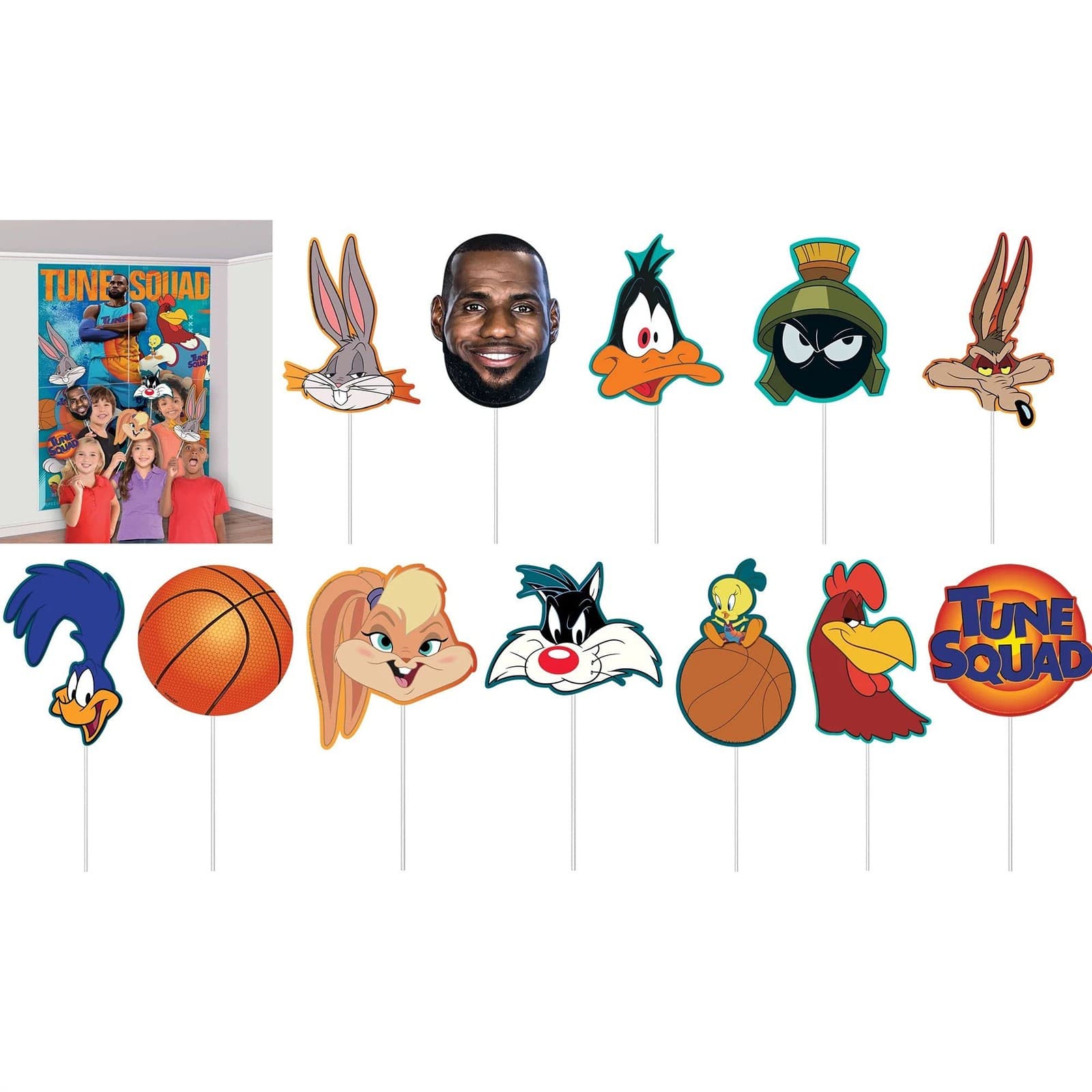 Amscan Space Jam 2 Scene Setter Photo Booth Kit| 4' X 6.5'