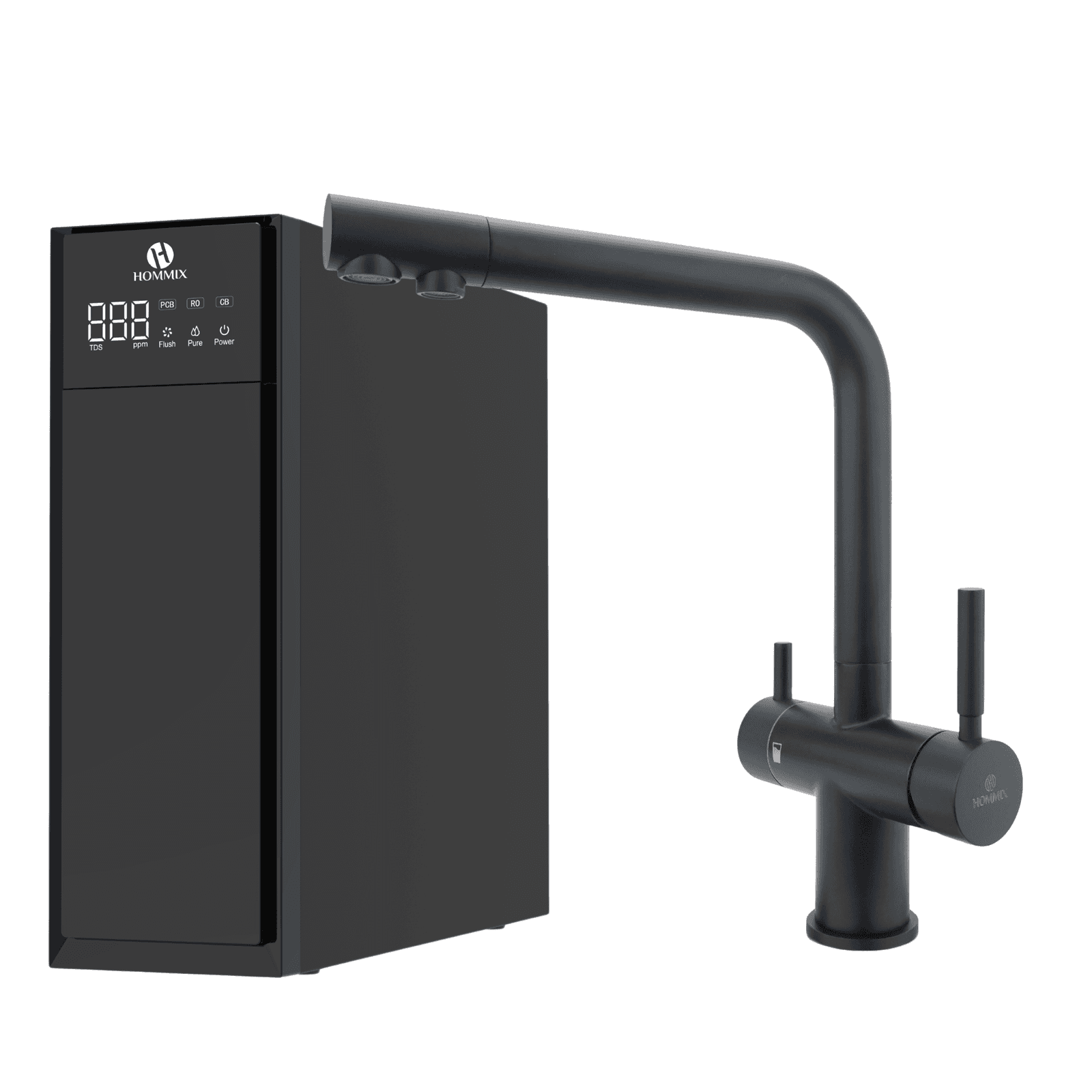 Hommix hydRO Pro Under Sink Tankless RO System + Hommix Lucca 3 Way Kitchen Tap