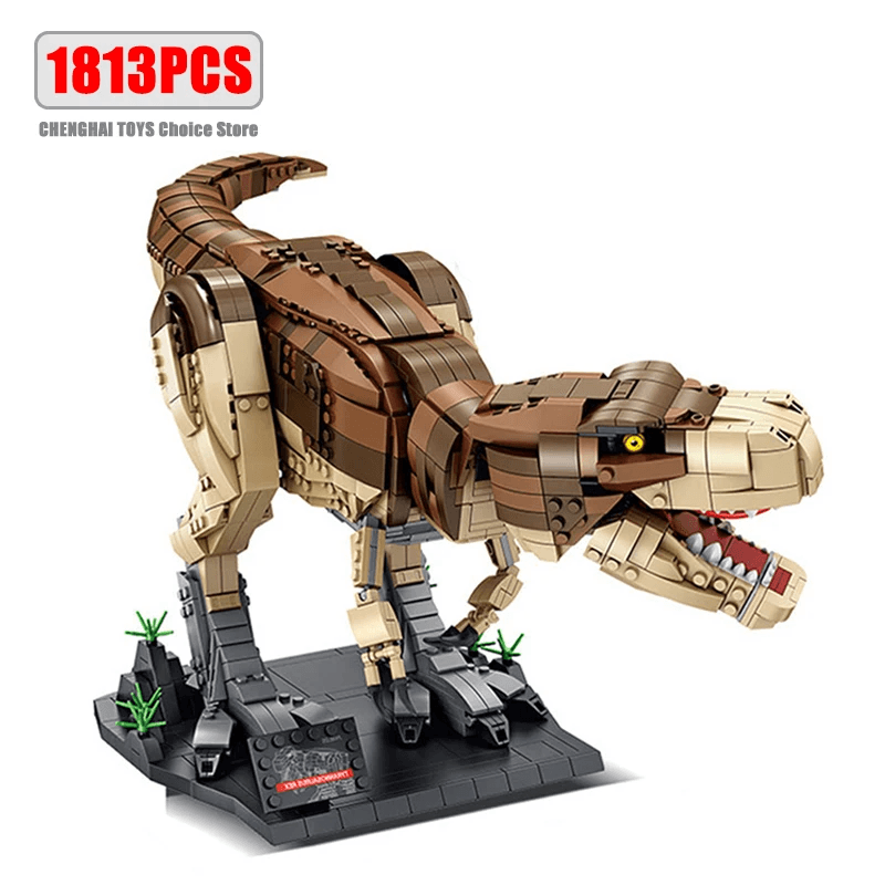 Jurassic Dinosaur World Large Mechanical Tyrannosaurus Rex Building Blocks T-Rex