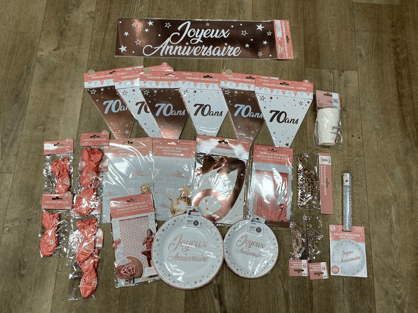 Rose Gold Decoration Kit For Birthday