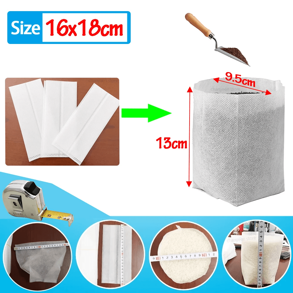 Biodegradable Non Woven Fabric Nursery Grow Bags Seed Seedling Flower Pots Set
