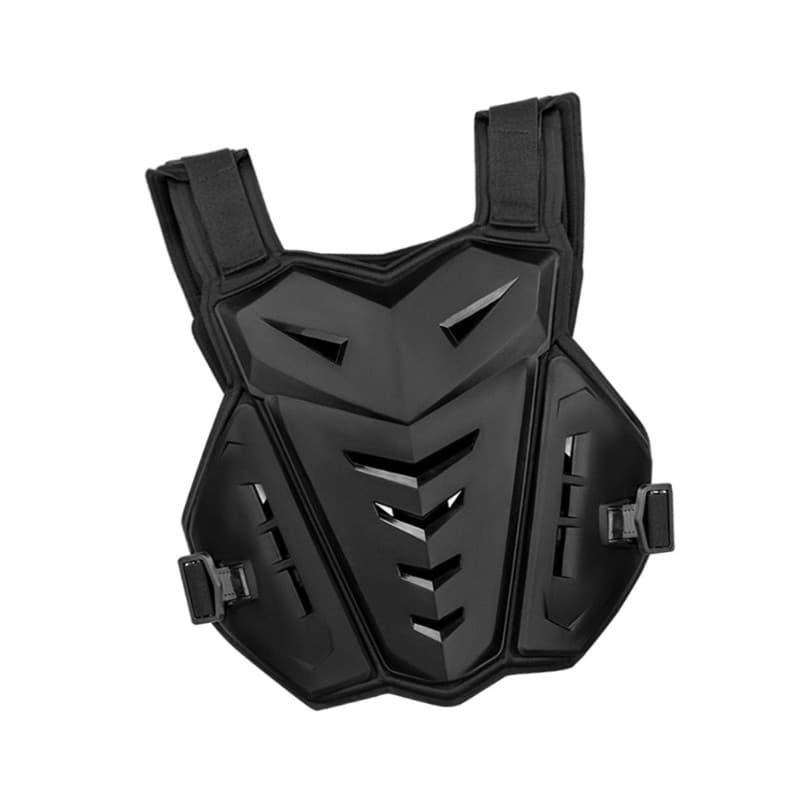 Motorcycle Safety Chest Vest With Adjustable Fasteners And Shock Absorption