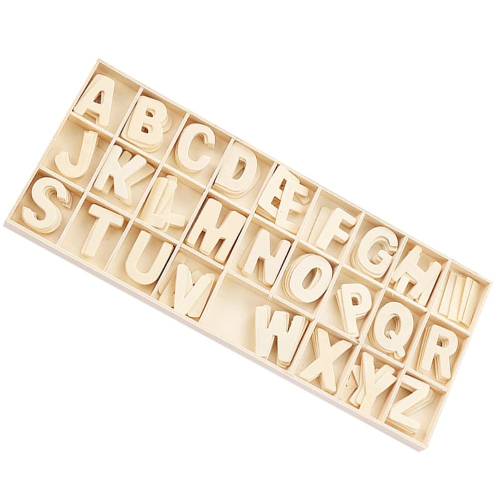 Wood Chip Box Child Toddler Childhood Education Toys Alphabet Chips