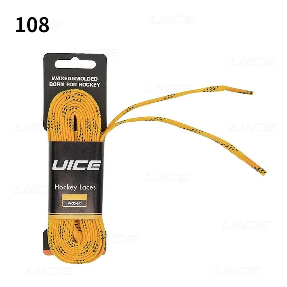 Ice Hockey Skate Laces 84-120in Dual Layer Braid Reinforced Waxed Tip